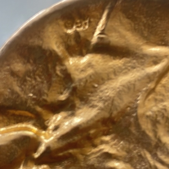 Alexis Bittar Large Double Gold Disk Earrings - Picture 4 of 6